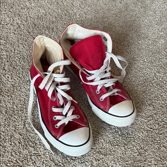 Converse Red High-Top Sneakers - Picture 1 of 5